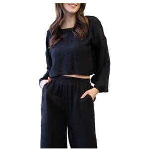 August Sky Women's Extended Shoulder Crop Top